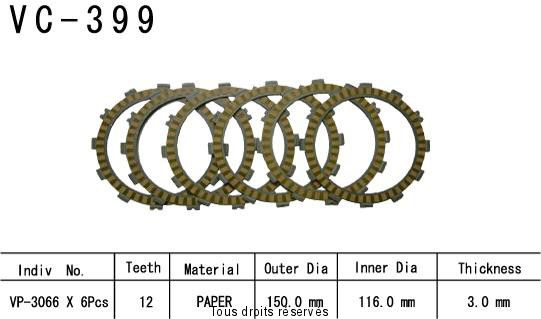 VC399 rivestimenti della frizione