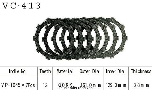 VC399 rivestimenti della frizione