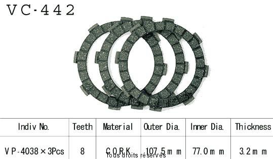 VC442 rivestimenti della frizione