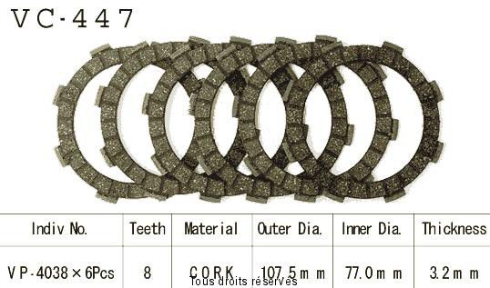 VC447 rivestimenti della frizione