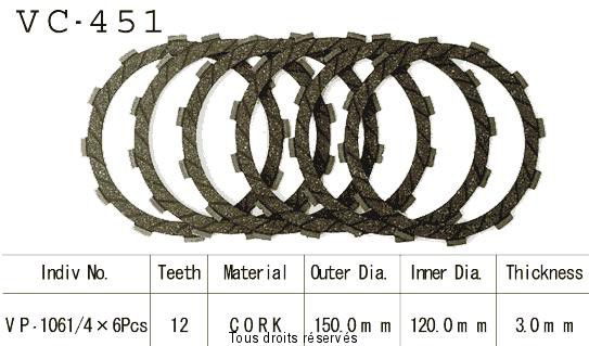 Rivestimenti della frizione VC451