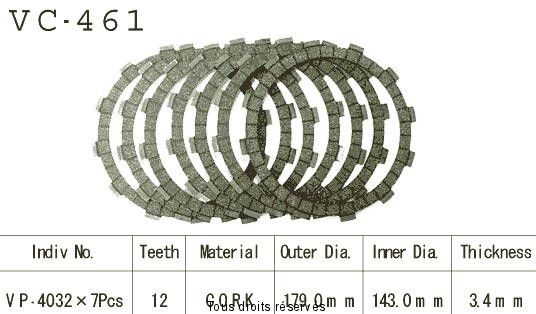 VC461 rivestimenti della frizione