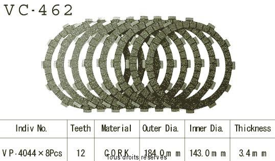 VC462 rivestimenti della frizione