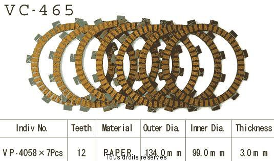 Rivestimenti della frizione VC465