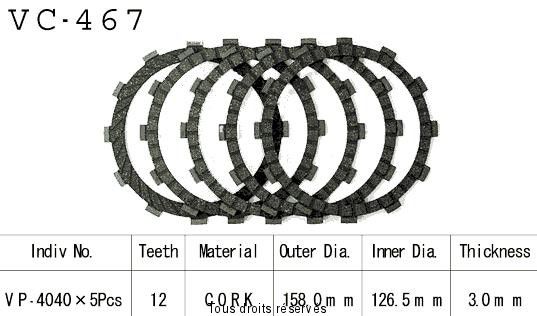 VC467 rivestimenti della frizione