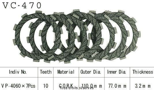 Rivestimenti della frizione VC470