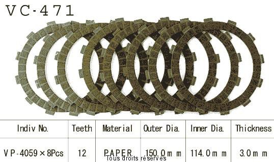 VC471 rivestimenti della frizione