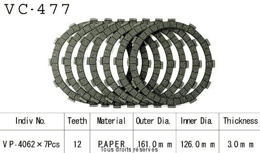 VC477 rivestimenti della frizione