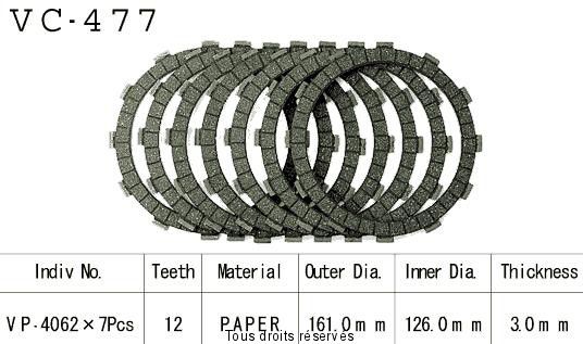 VC477 rivestimenti della frizione