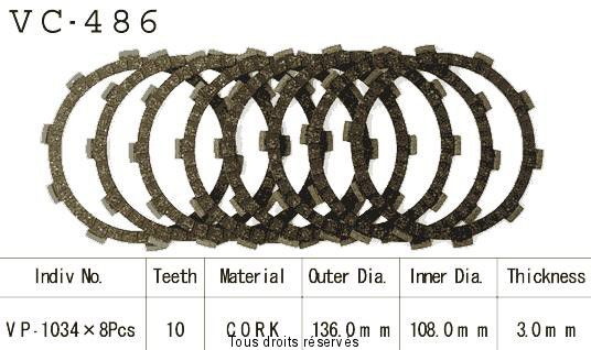 Rivestimenti della frizione VC486