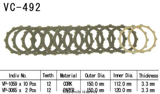 VC492 rivestimenti della frizione