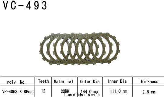 VC493 rivestimenti della frizione