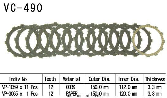 Rivestimenti della frizione VC490