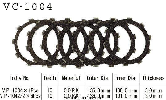 Rivestimenti della frizione VC1004