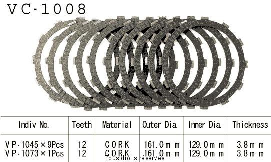 Rivestimenti della frizione VC1008