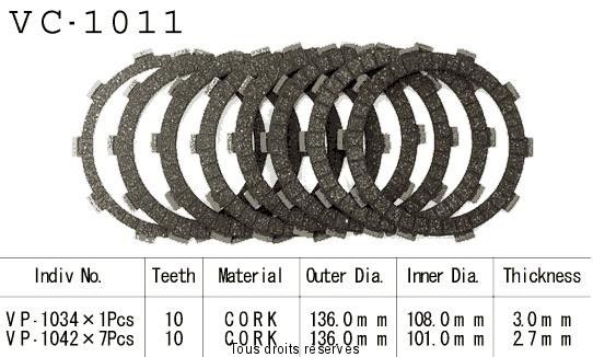 Rivestimenti della frizione VC1011