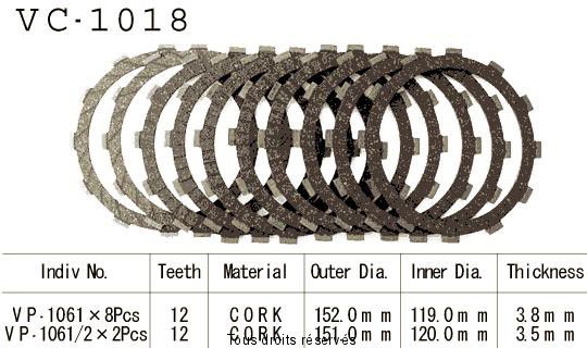 Rivestimenti della frizione VC1018