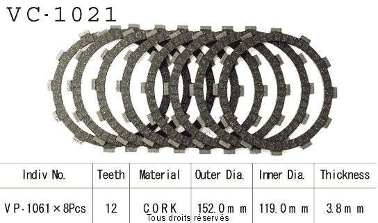 VC1021 rivestimenti della frizione