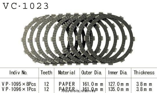 Rivestimenti della frizione VC1023