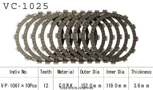 VC1025 rivestimenti della frizione