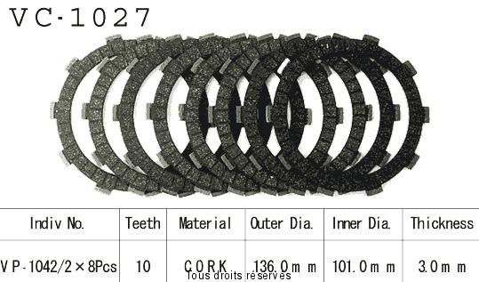 Rivestimenti della frizione VC1027