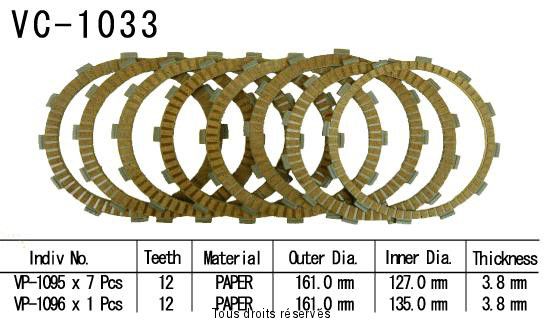 VC1033 rivestimenti della frizione