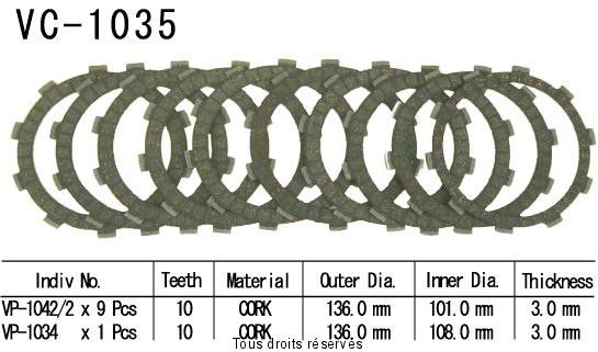 VC1035 rivestimenti della frizione