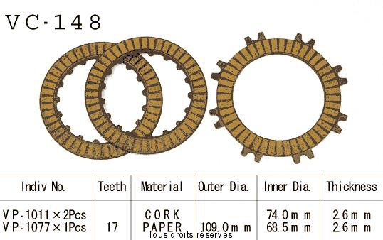 Rivestimenti della frizione VC148