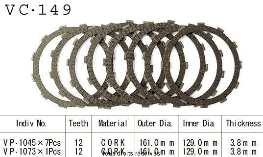 VC149 rivestimenti della frizione