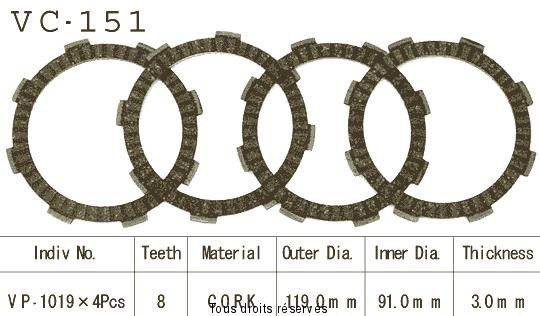 Rivestimenti della frizione VC151