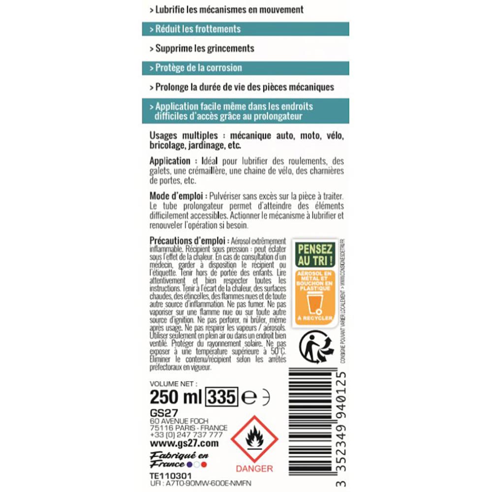 Olio antifrizione multiuso 250 ml