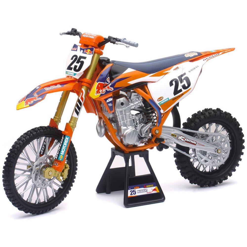 Modellino moto 1/6 KTM 450 SX-F Red Bullit M. Musquin