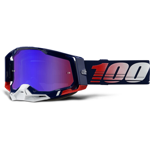 Maschera Racecraft 2 Republic - Specchio rosso/blu