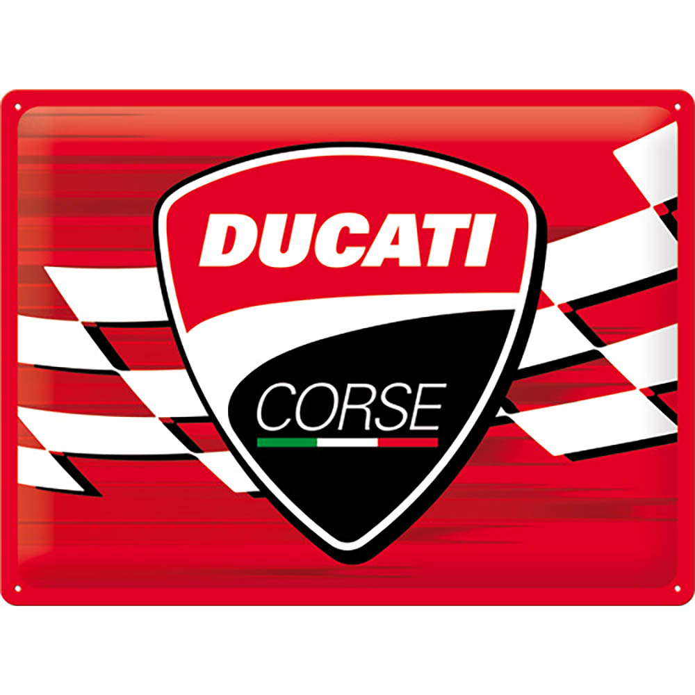 Targa d'epoca Ducati Corse - Logo Bandiera Racing