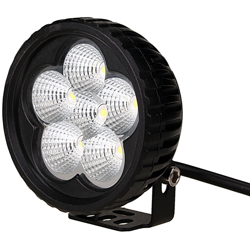 6 faretti tondi a led 18w