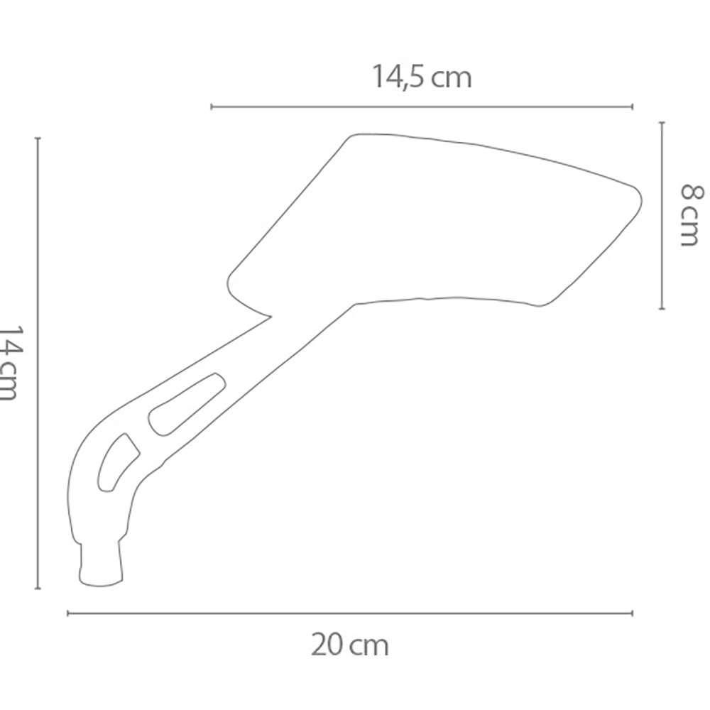 Specchio inclinabile - passi da 8 e 10 mm