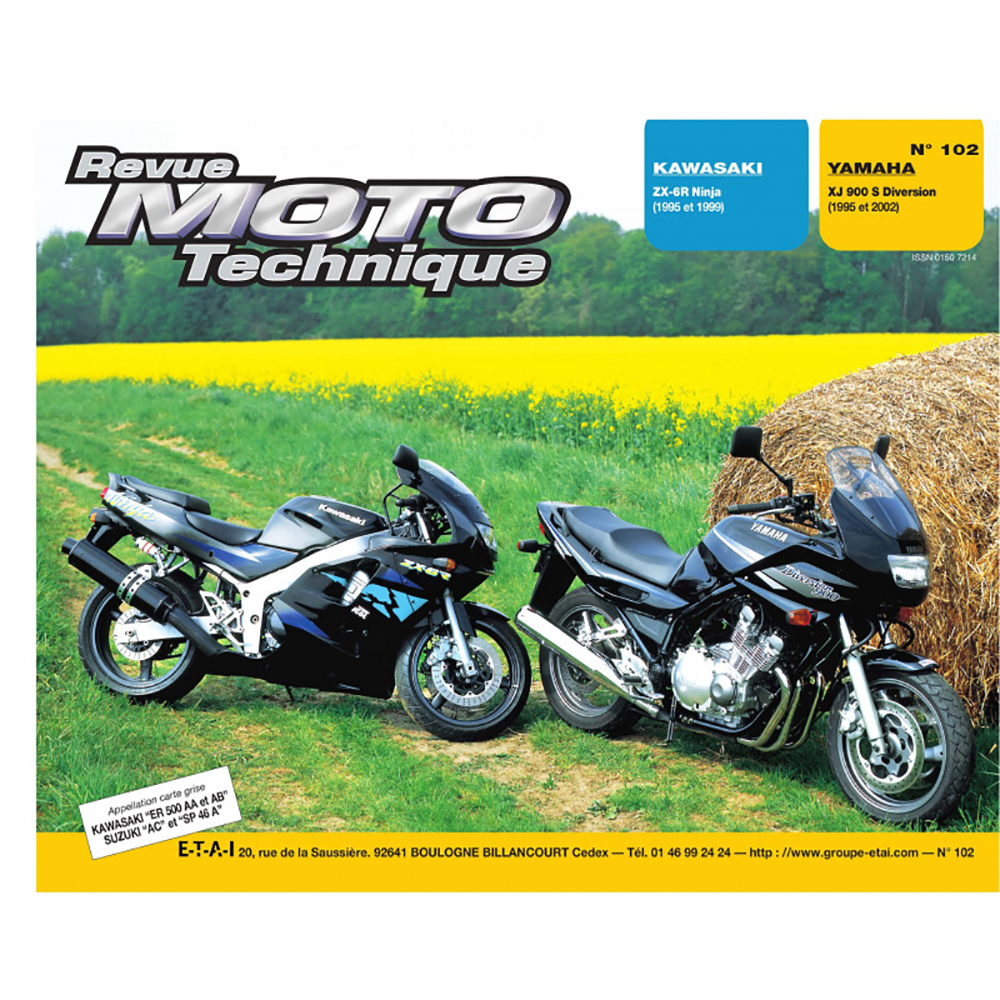 RMT 102.3 KAWASAKI ZX-6R (dal 1995 al 1999) e YAMAHA XJ 900 S (dal 1995 al 2002)