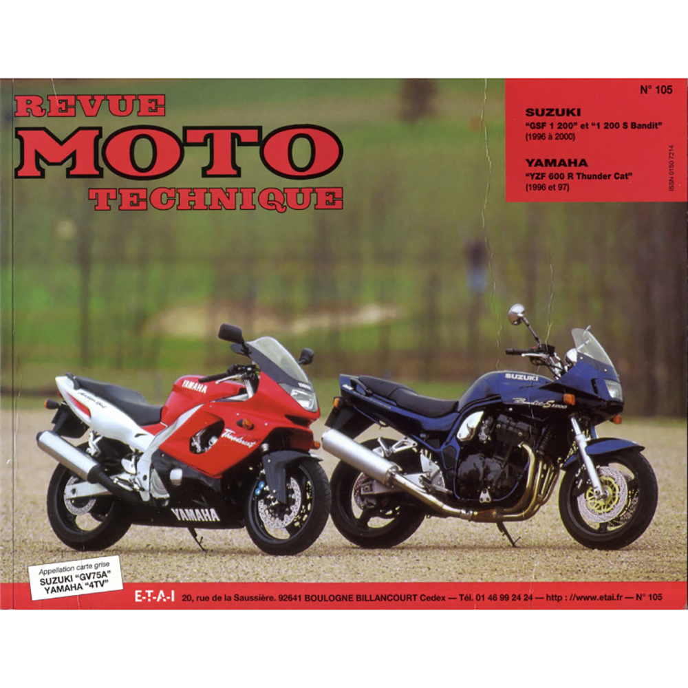 RMT 105.2 SUZUKI GSF1 200/1200S (dal 96 al 2000) e YAMAHA YZF600R THUNDER (dal 96 al 97)