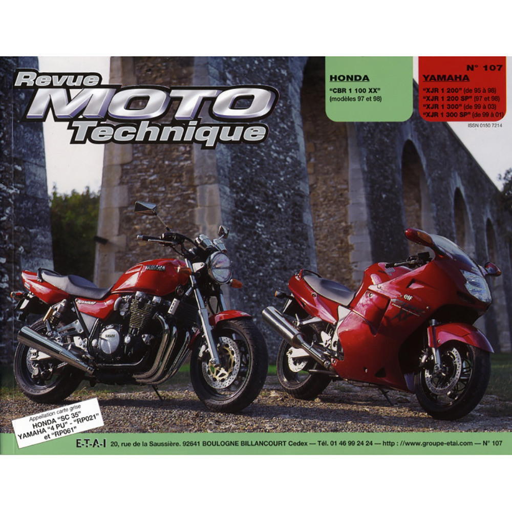 RMT 107.2 HONDA CBR 1100 (dal 1997 al 1998) e YAMAHA XJR 1200-1300 (dal 1995 al 2003)