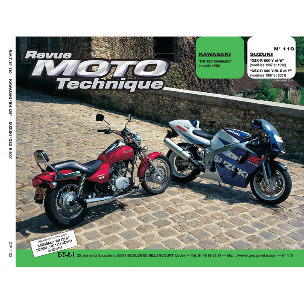 RMT 110.2 KAWASAKI BN 125 (1998) e SUZUKI GSX-R 600 (dal 1997 al 2001)