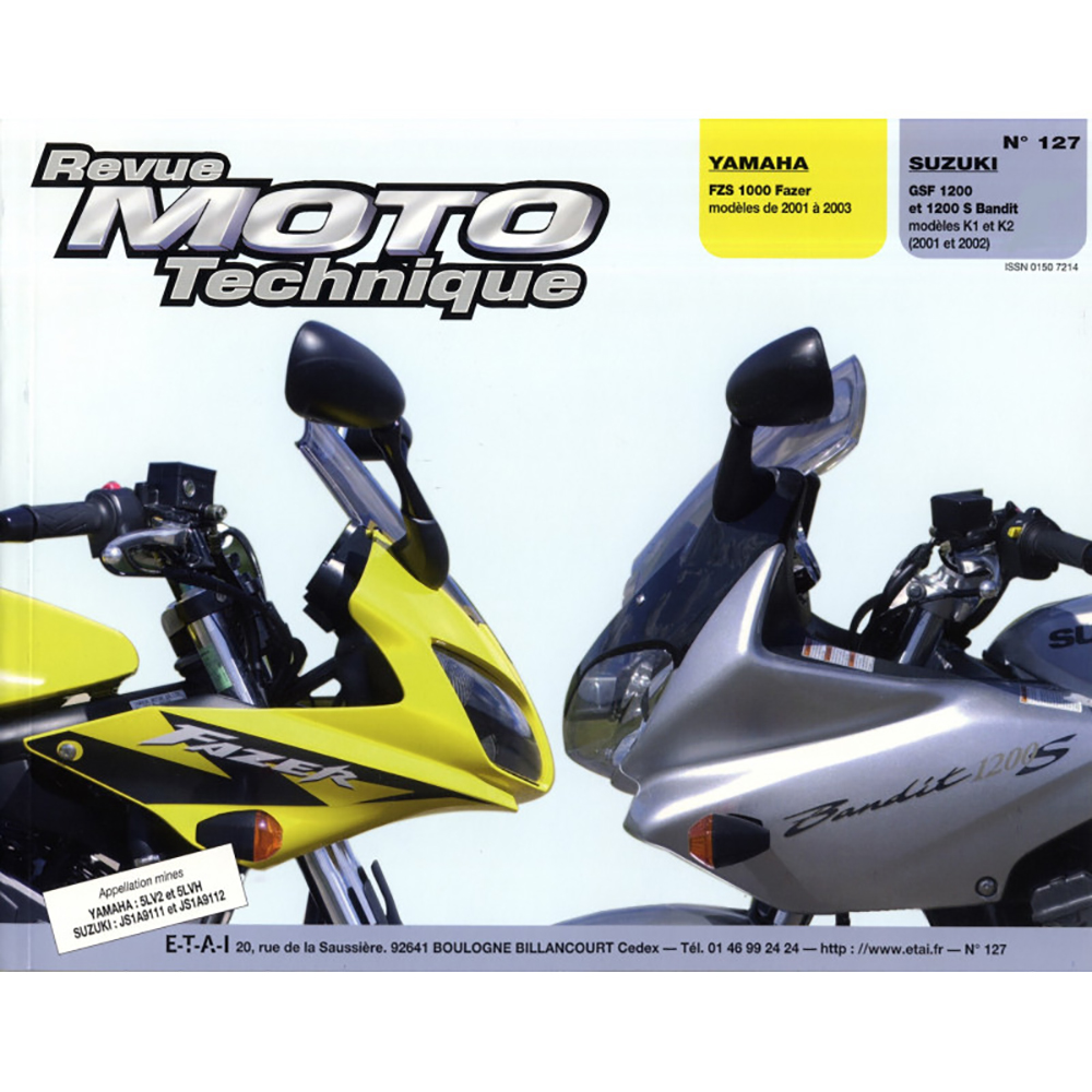 RMT 127.1 YAMAHA FZS1000 (dal 2001 al 2003) e SUZUKI GSF 1200 (dal 2001 al 2002)