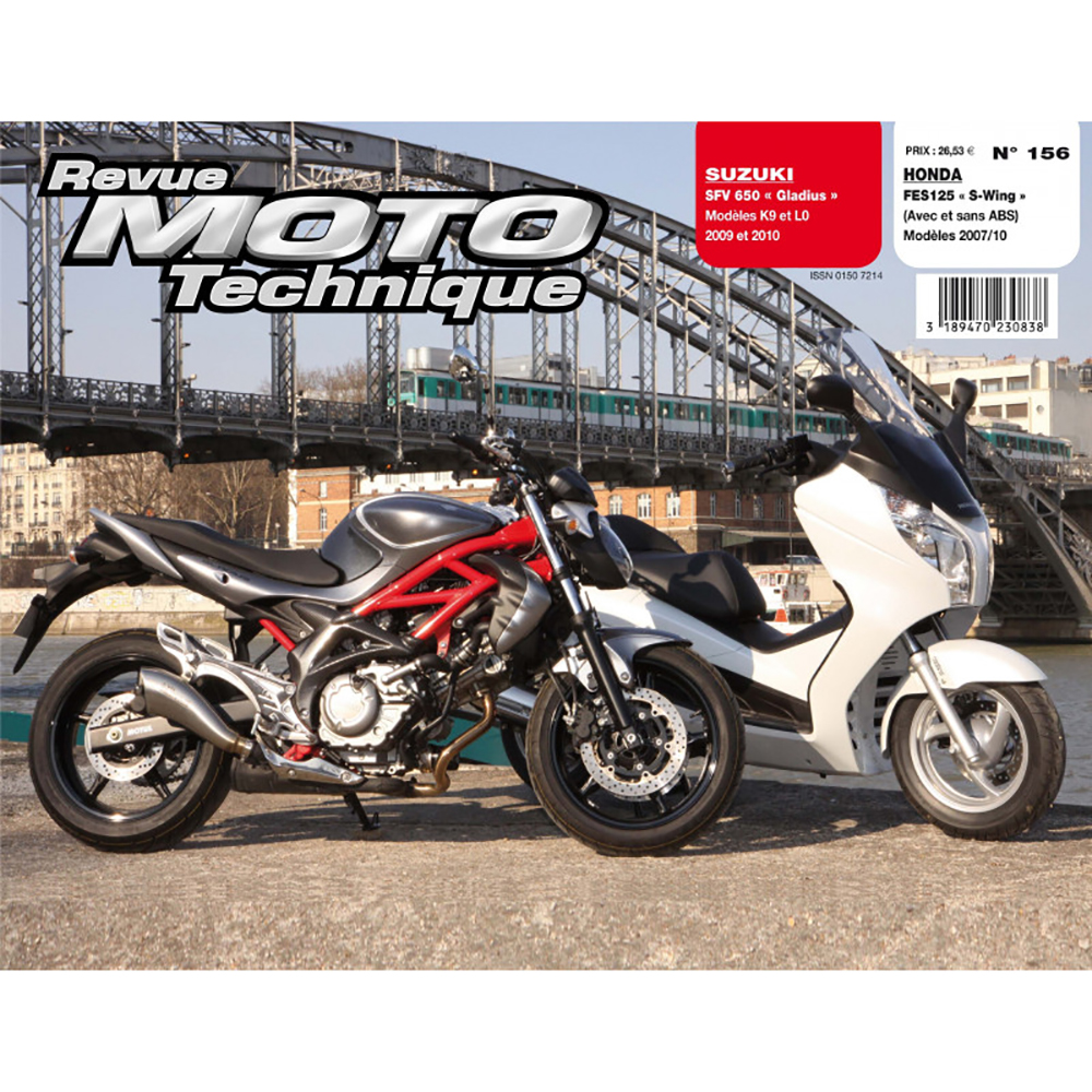 RMT 156.1 HONDA 125 S WING (dal 2007 al 2010) e SUZUKI SFV 650 GLADIUS (dal 2009 al 2010)