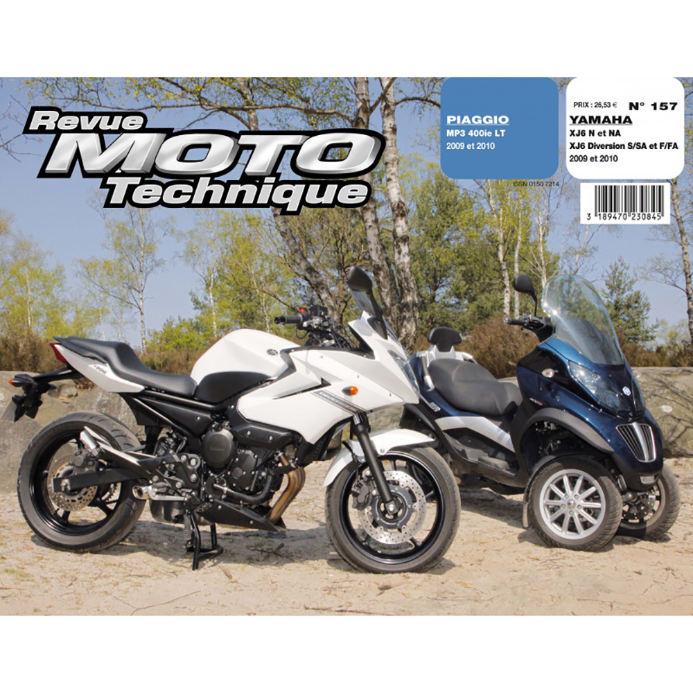 RMT 157 YAMAHA XJ6 (2009-2010) e PIAGGIO MP3 400 LT (2009-2010)