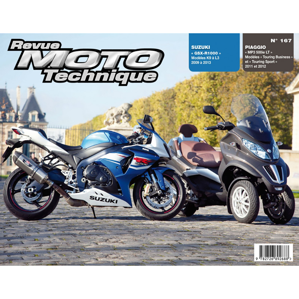 RMT 167 PIAGGIO MP3 500 LT (dal 2011 al 2012) e SUZUKI GSX-R1000 (dal 2009 al 2013)