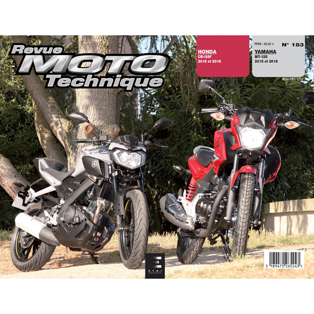 RMT 183 YAMAHA MT 125 (dal 2015 al 2016) e HONDA CB 125 F (dal 2015 al 2016)