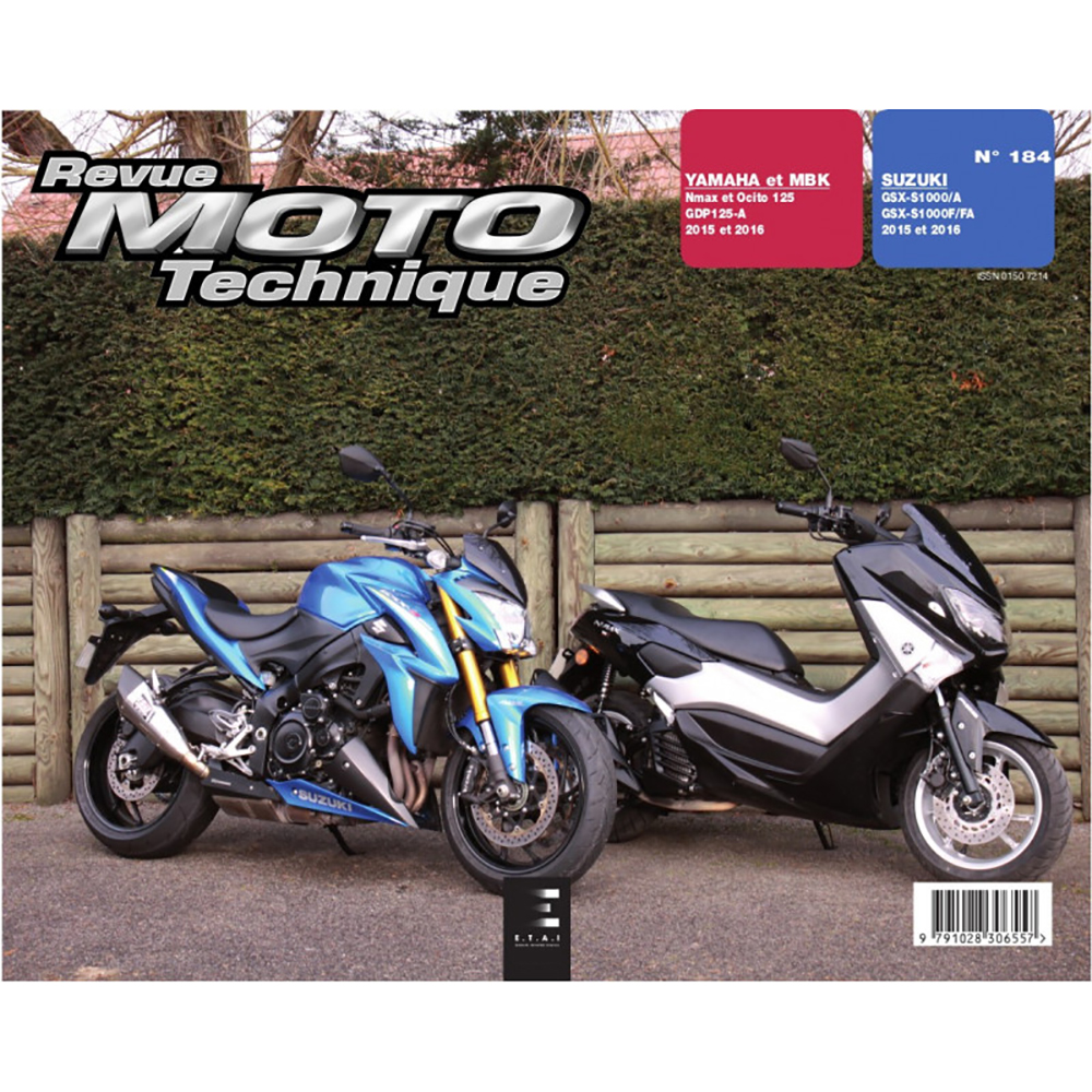 RMT 184 YAMAHA/MBK 125 NMAX-OCITO-GPD (da 15 a 16) e SUZUKI GSX-S1000 (da 15 a 16)