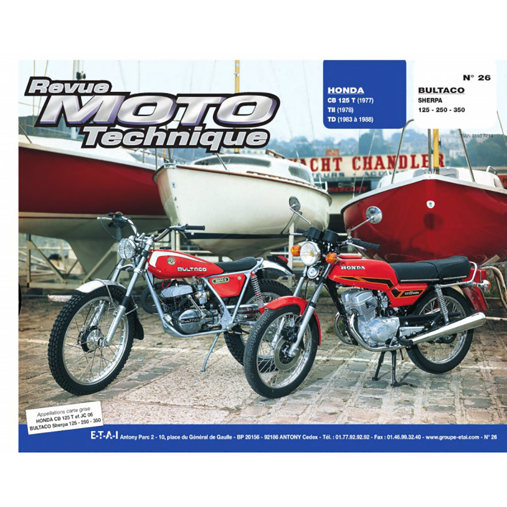 RMT 26 HONDA CB125 (dal 1977 al 1988) e BULTACO SHERPA 125/250/350