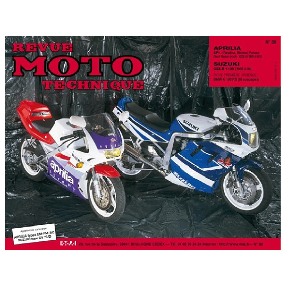 RMT 80.2 APRILIA 125 AF1 (dal 1989 al 1991) e SUZUKI GSX-R1100 (dal 1989 al 1994)