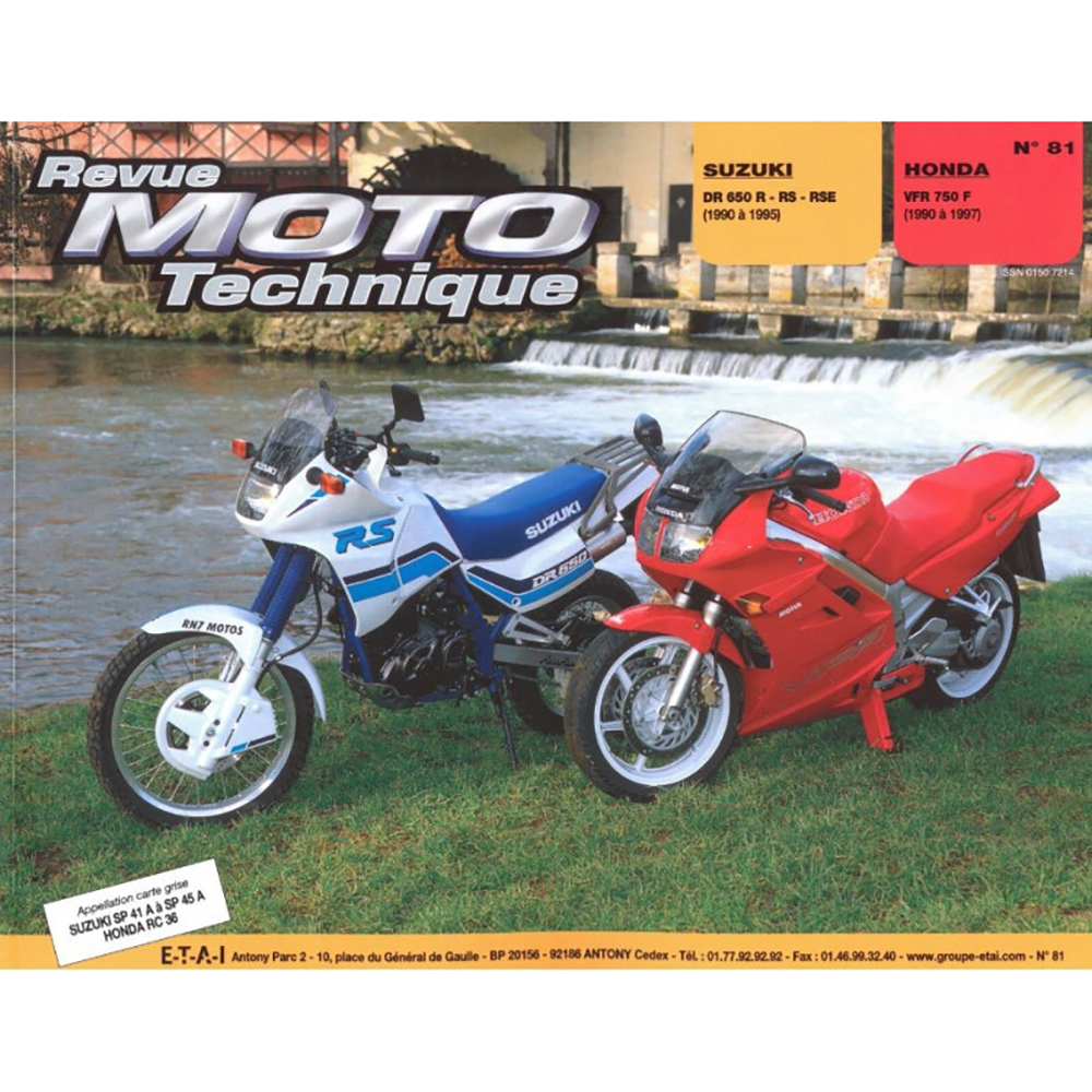 RMT 81.3 HONDA VFR750 (dal 1990 al 1997) e SUZUKI DR 650 (dal 1990 al 1995)