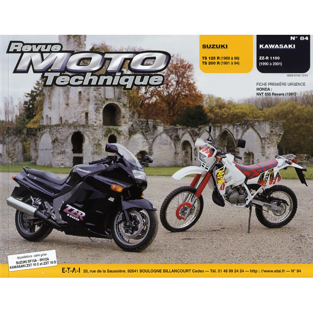 RMT 84,3 SUZUKI TS125R - TS200R (89-96) e KAWASAKI ZZ-R 1100 (90-2001)